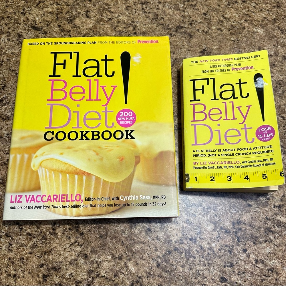 Flat Belly Diet Paperback Book and Hardcover Cookbook